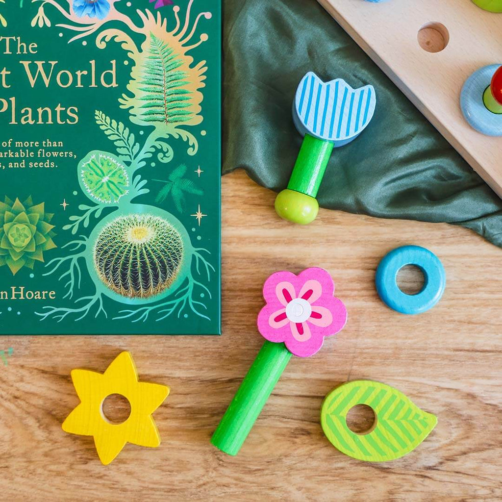 Flower Garden Wooden Sorting and Stacking Game