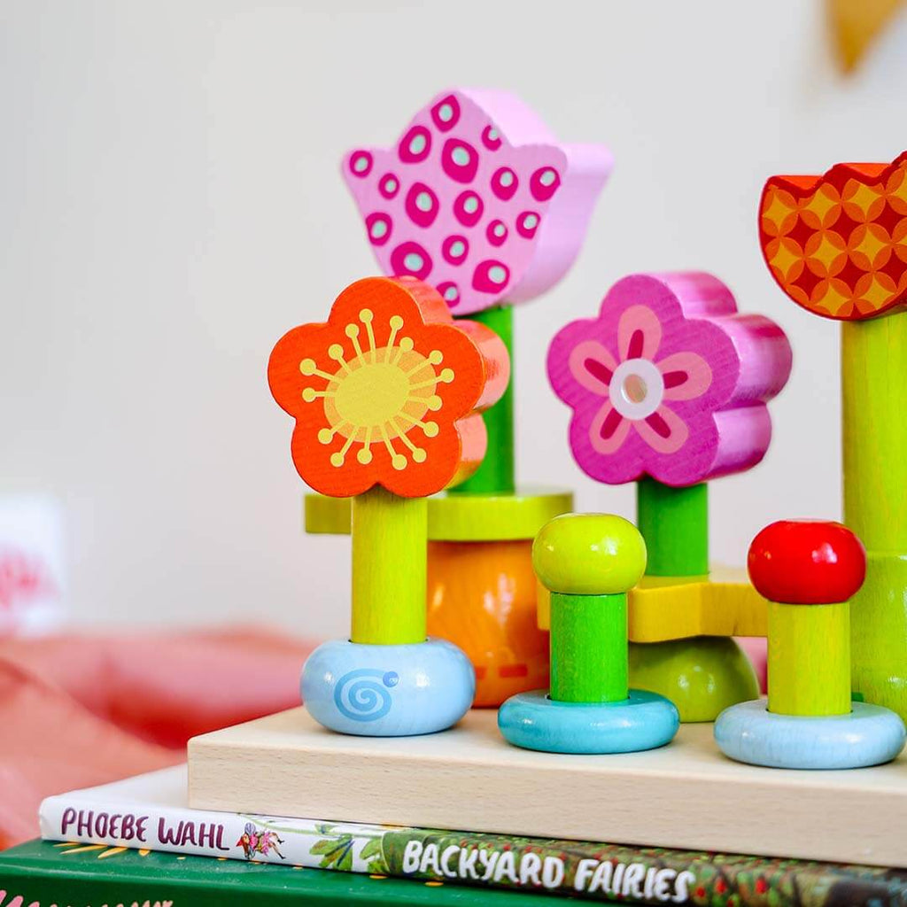 Flower Garden Wooden Sorting and Stacking Game