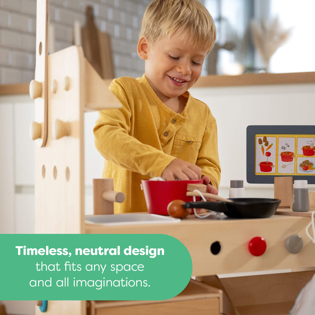 Creative Play 3 in 1 - Play Kitchen, Store & Workshop