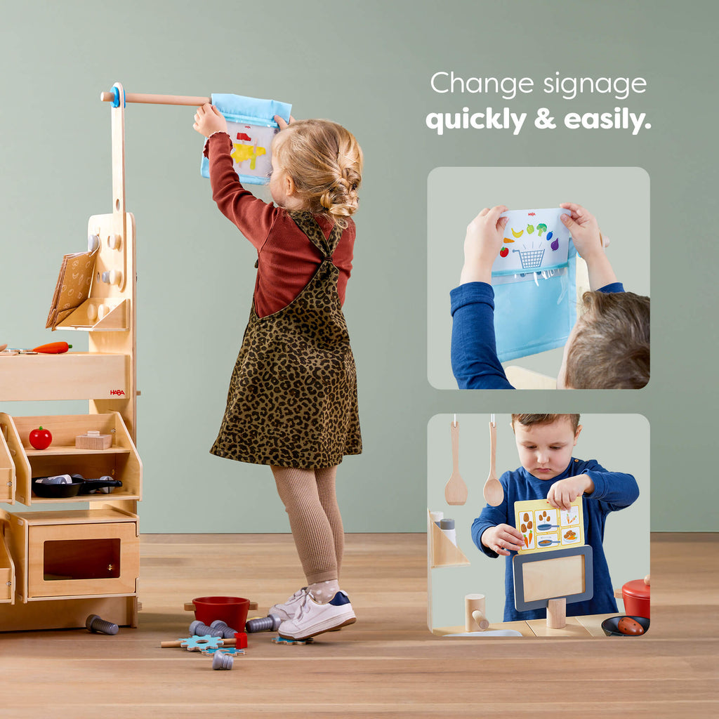 Creative Play 3 in 1 - Play Kitchen, Store & Workshop