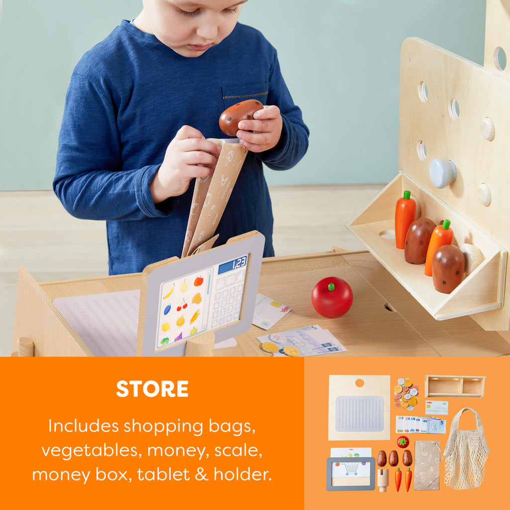 Creative Play 3 in 1 - Play Kitchen, Store & Workshop