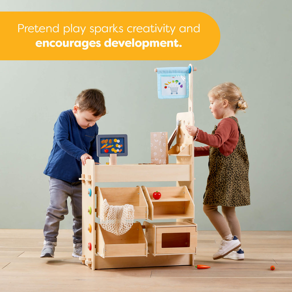 Creative Play 3 in 1 - Play Kitchen, Store & Workshop