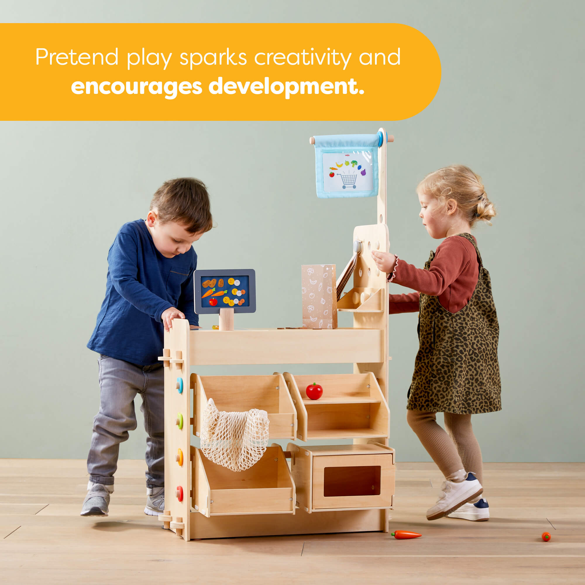 Creative Play 3 in 1 - Play Kitchen, Store & Workshop