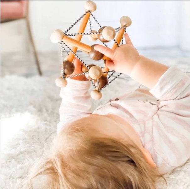 Wooden Baby Rattle & Teething Toy