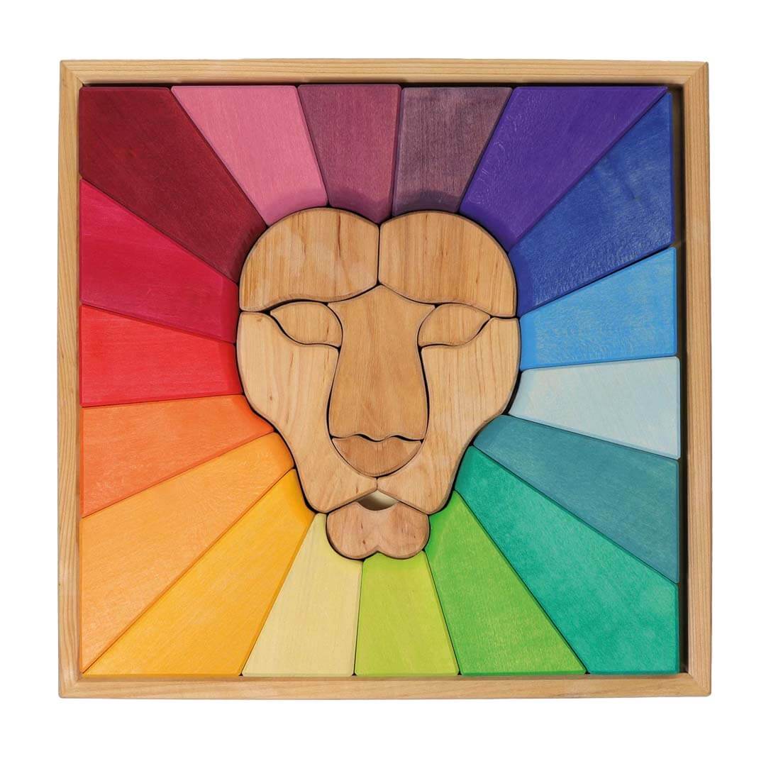 Rainbow Lion Wooden Puzzle