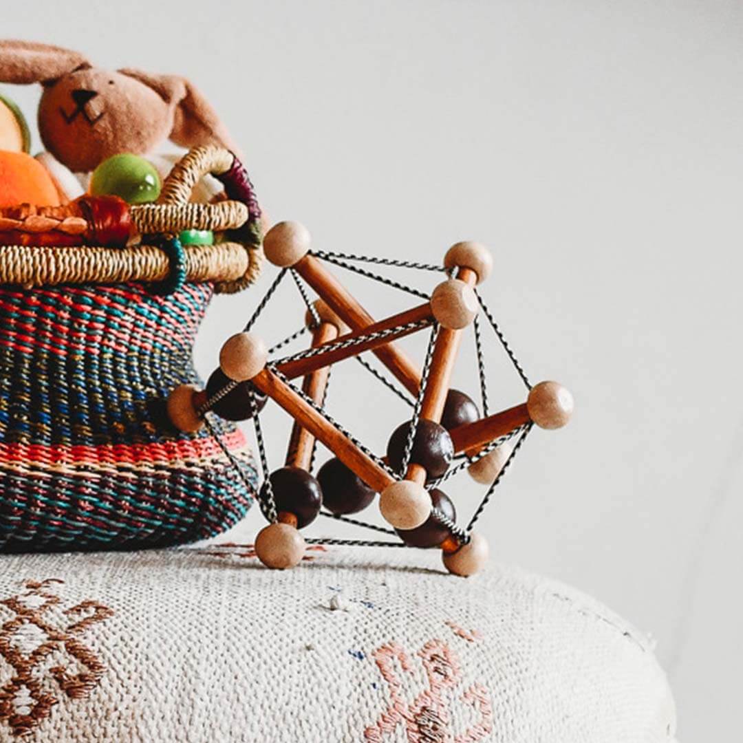 Wooden Baby Rattle & Teething Toy