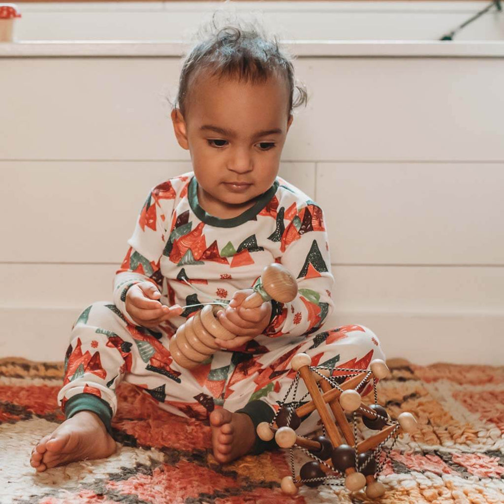 Wooden Baby Rattle & Teething Toy