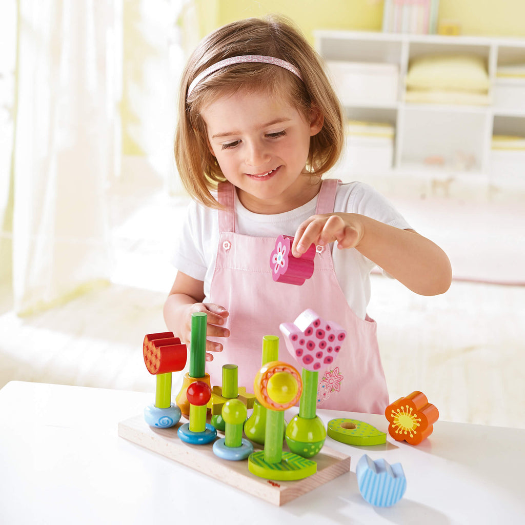 Flower Garden Wooden Sorting and Stacking Game