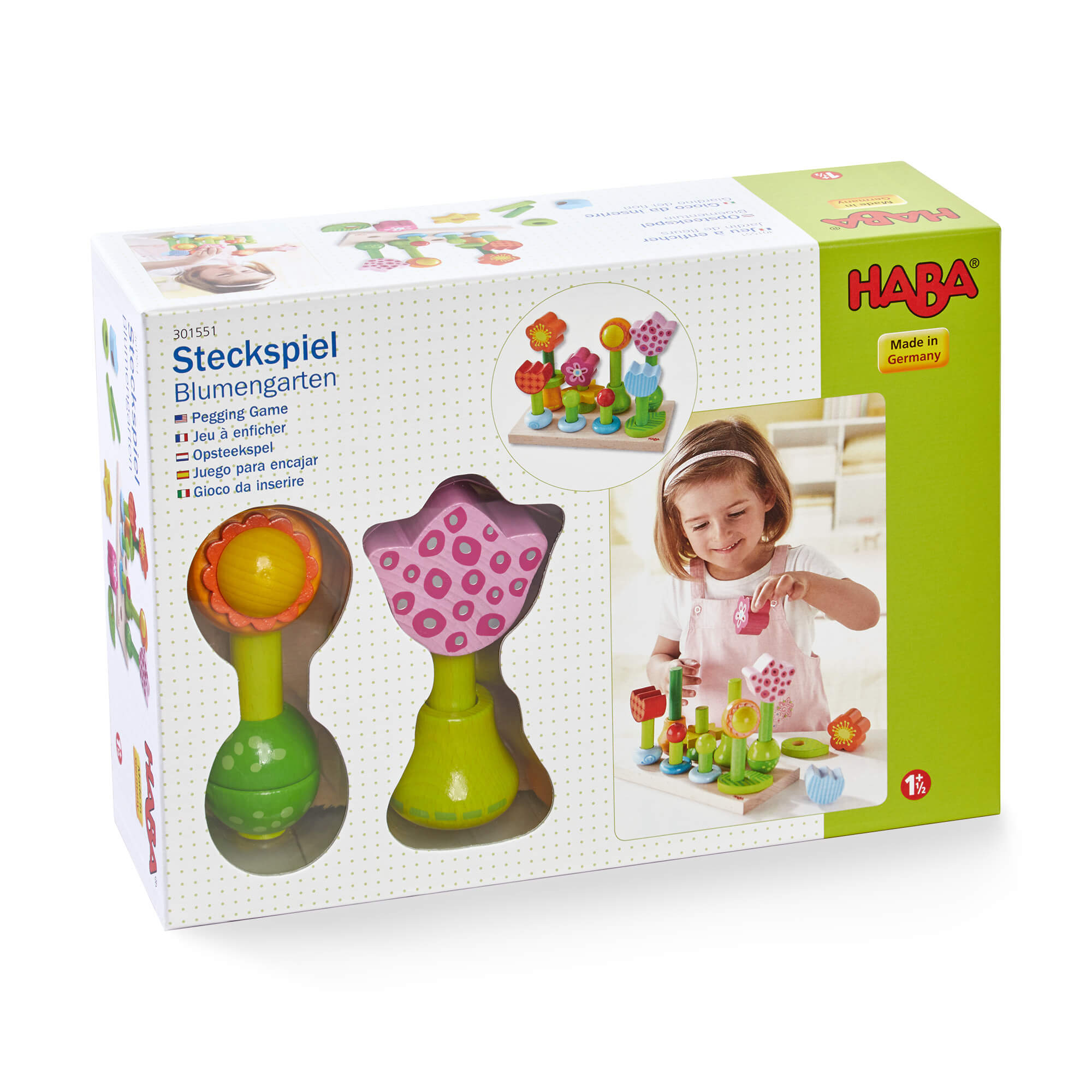Flower Garden Wooden Sorting and Stacking Game