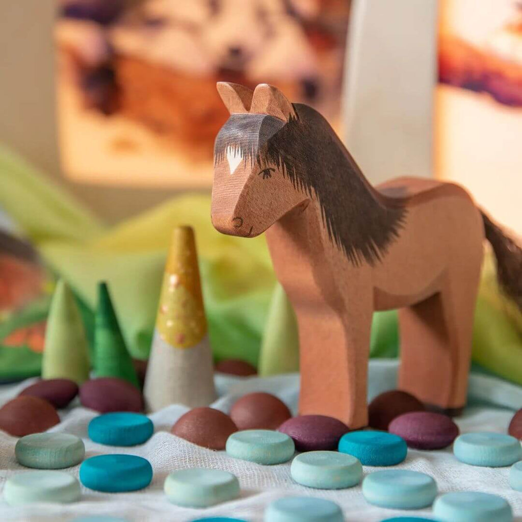 Icelandic Horse Wooden Figure
