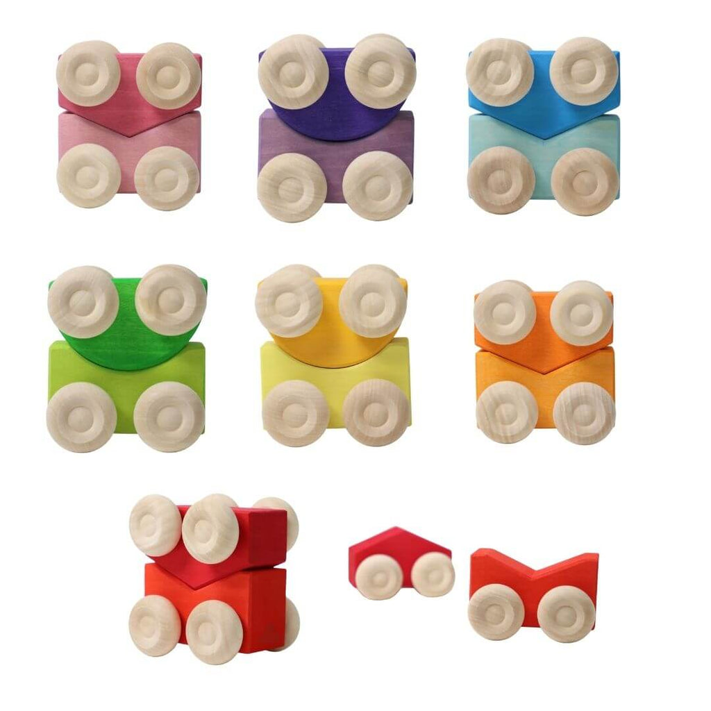 Wooden Stacking Cars