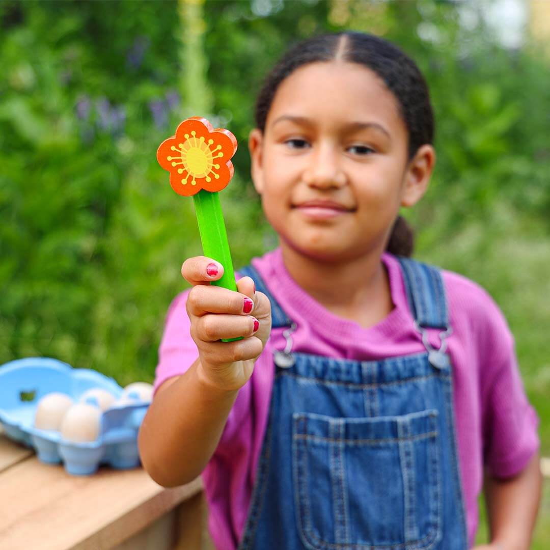 Flower Garden Wooden Sorting and Stacking Game