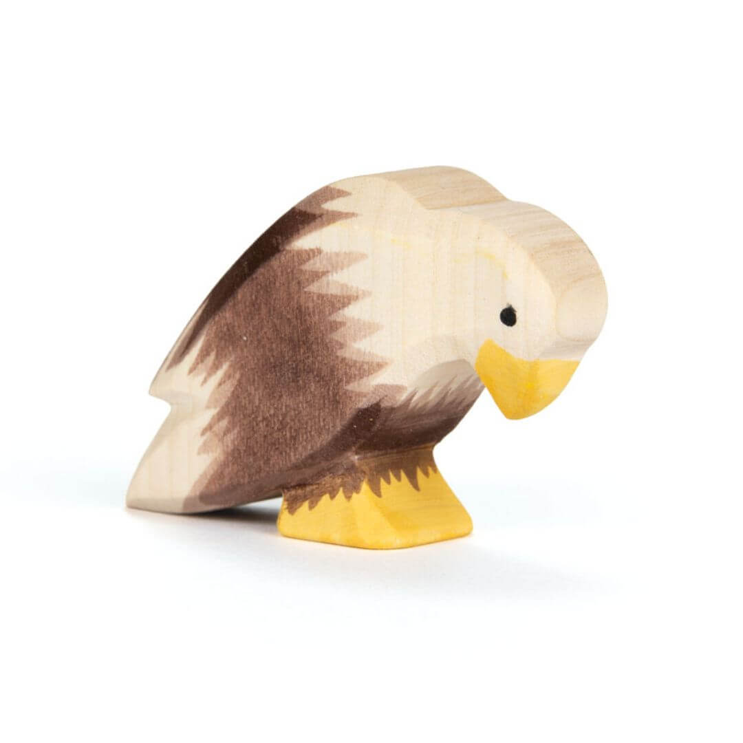 Bald Eagle Sitting Wooden Figure