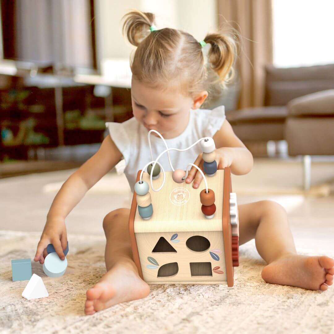 Wooden 5-in-1 Activity Cube