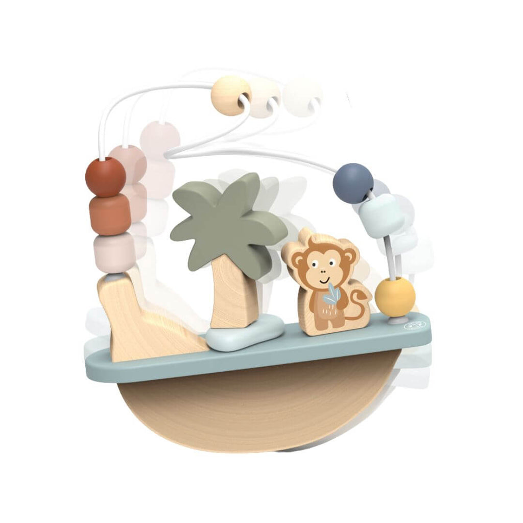 Wooden Monkey Rocking Bead Maze