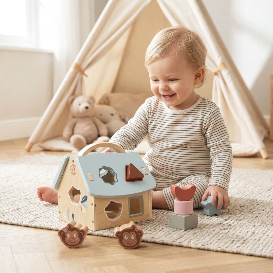 Wooden House Shape Sorter
